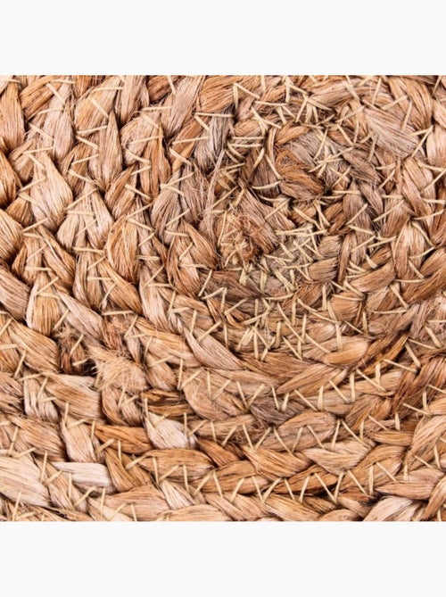 Tapis en jute rond forme fleur 100cm - Kiabi Tapis en jute rond forme fleur 100cm - Kiabi