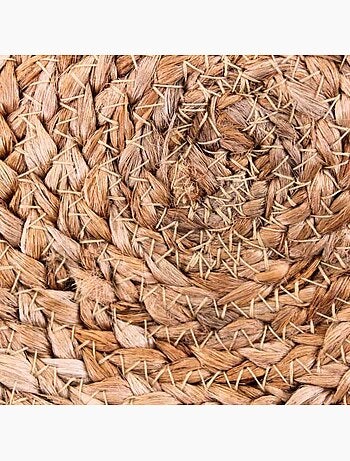 Tapis en jute rond forme fleur 80cm