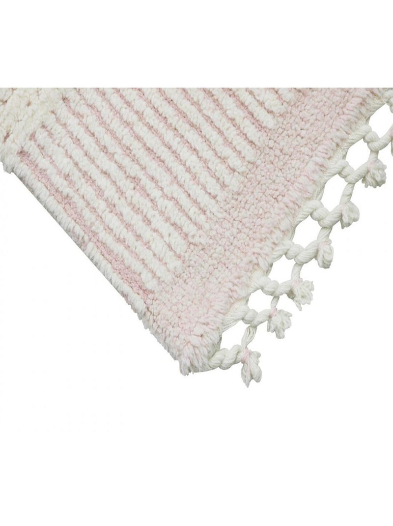 Tapis en laine enfant Ari Noir Rose - Kiabi