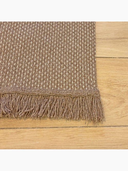 Tapis en laine et coton à motif pointillé texturé - Kiabi Tapis en laine et coton à motif pointillé texturé - Kiabi