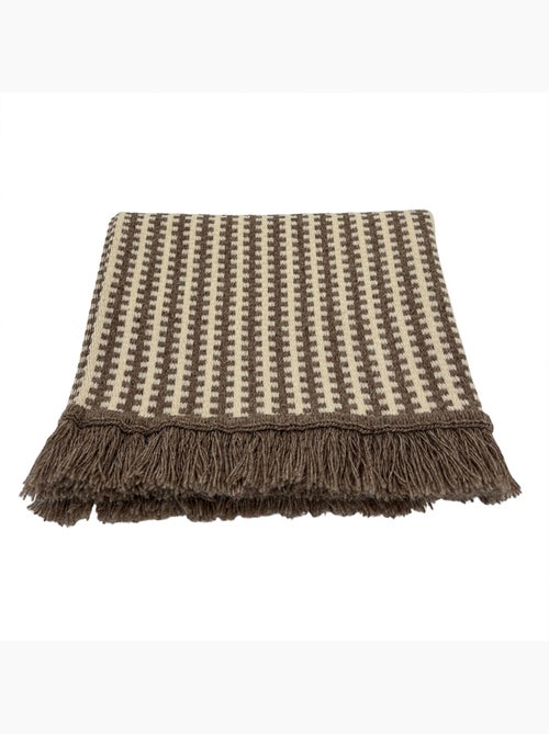 Tapis en laine et coton à motif rayé graphique - Kiabi Tapis en laine et coton à motif rayé graphique - Kiabi