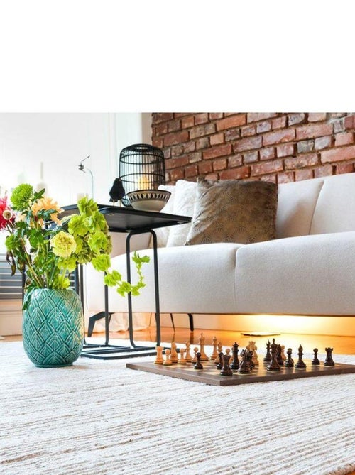 Tapis en laine plat moderne rectangle Knit - Kiabi