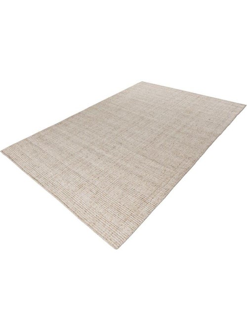 Tapis en laine plat moderne rectangle Knit - Kiabi