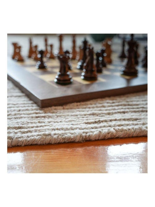 Tapis en laine plat moderne rectangle Knit - Kiabi