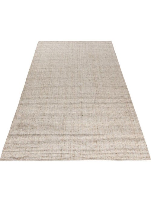 Tapis en laine plat moderne rectangle Knit - Kiabi