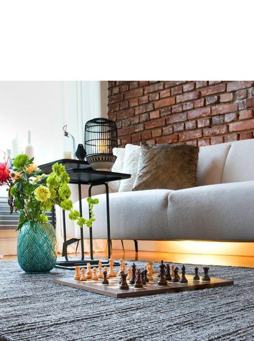 Tapis en laine plat moderne rectangle Knit - Kiabi