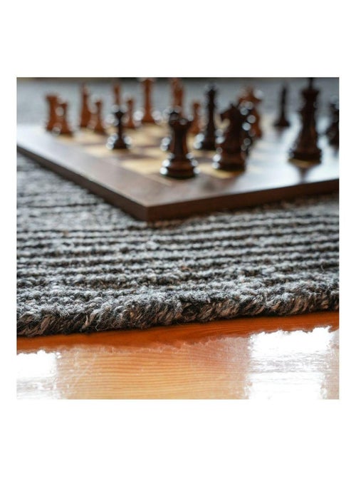 Tapis en laine plat moderne rectangle Knit - Kiabi