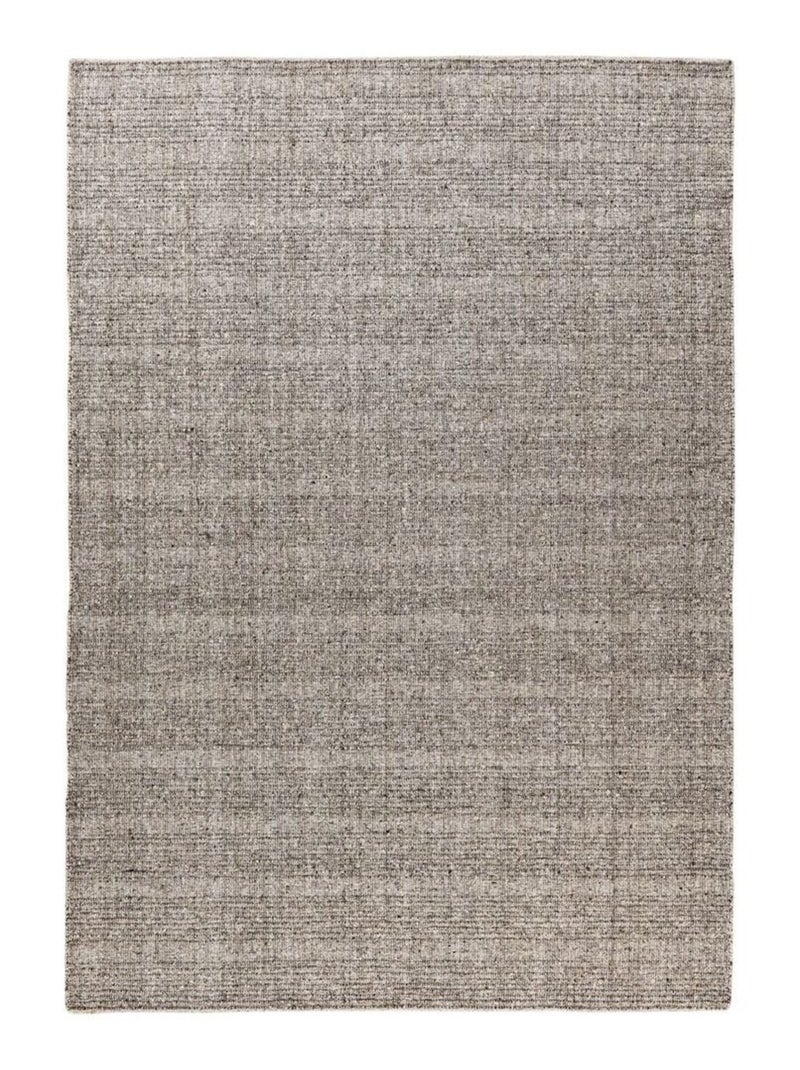 Tapis en laine plat moderne rectangle Knit Sable - Kiabi