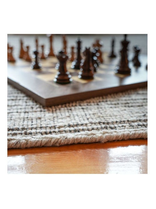 Tapis en laine plat moderne rectangle Knit - Kiabi