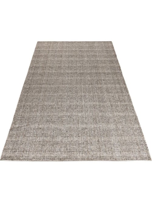 Tapis en laine plat moderne rectangle Knit - Kiabi