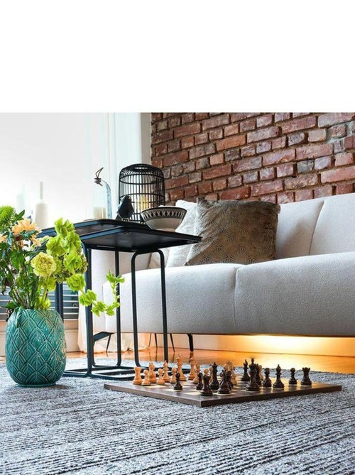 Tapis en laine plat moderne rectangle Knit - Kiabi