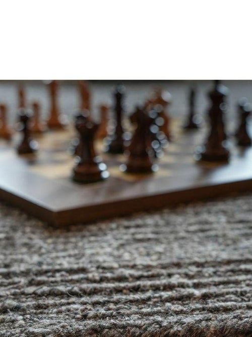 Tapis en laine plat moderne rectangle Knit - Kiabi