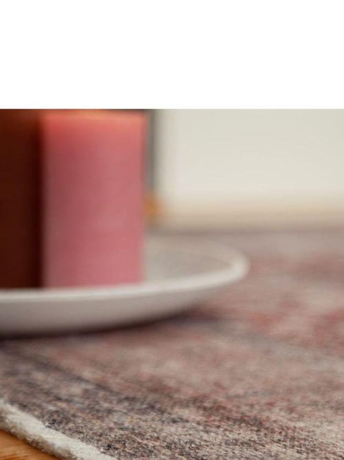 Tapis en laine recyclé lavable en machine vintage rayé Daphne - Kiabi