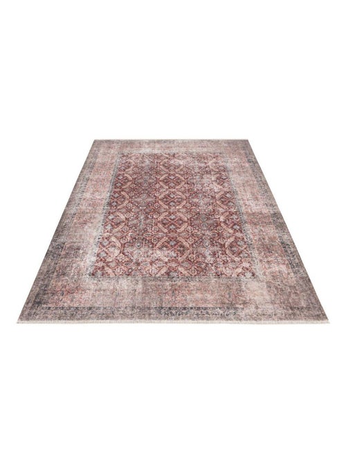 Tapis en laine recyclé lavable en machine vintage rayé Daphne - Kiabi