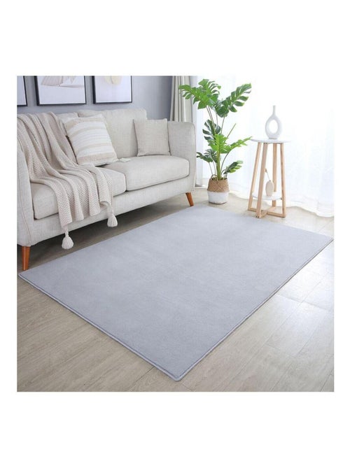Tapis en microfibre doux uni antidérapant Lars - Kiabi