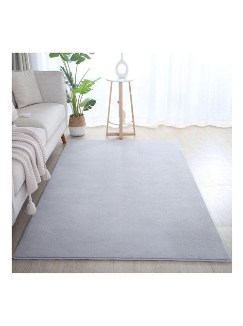 Tapis en microfibre doux uni antidérapant Lars - Kiabi