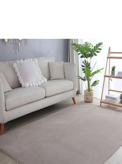 Tapis en microfibre doux uni antidérapant Lars - Kiabi