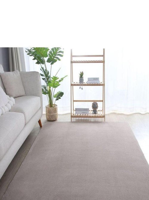 Tapis en microfibre doux uni antidérapant Lars - Kiabi