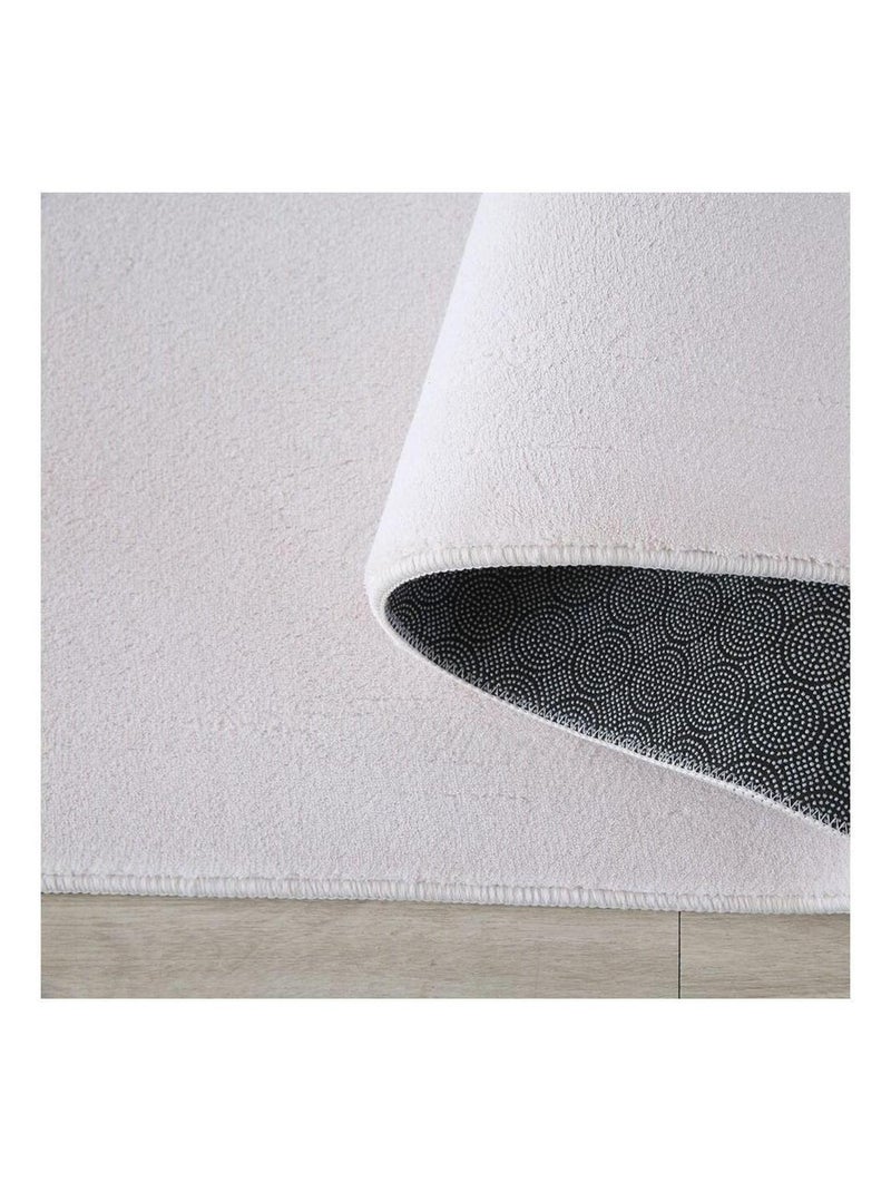 Tapis en microfibre doux uni antidérapant Lars Ecru - Kiabi