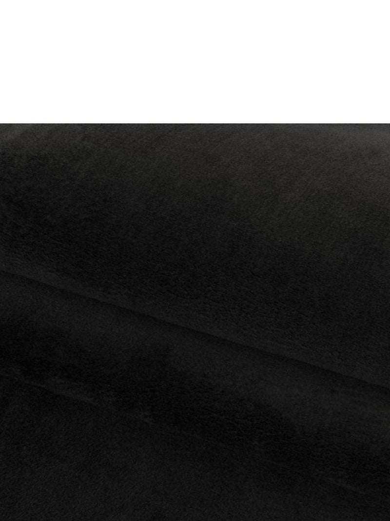 Tapis en microfibre doux uni antidérapant Lars Noir - Kiabi