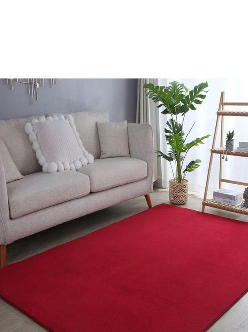 Tapis en microfibre doux uni antidérapant Lars - Kiabi