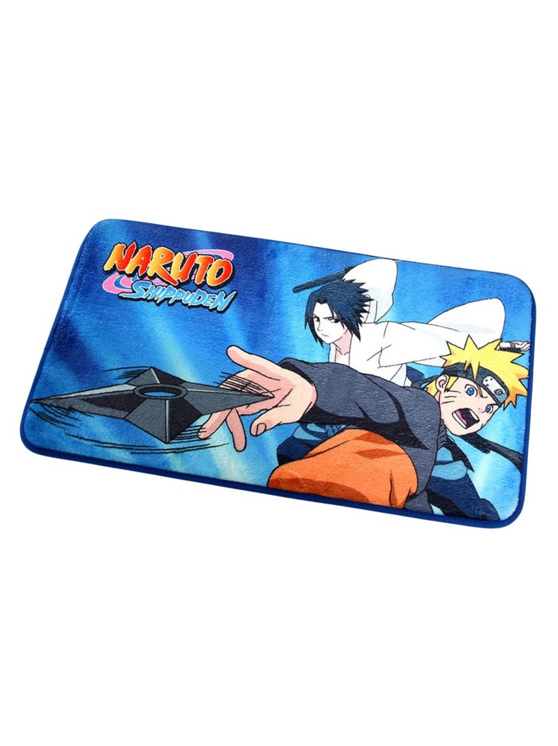 Tapis en mousse - Naruto Shippuden Uchiha Sasuke et Uzumaki Naruto - 40x70cm Multicolore - Kiabi