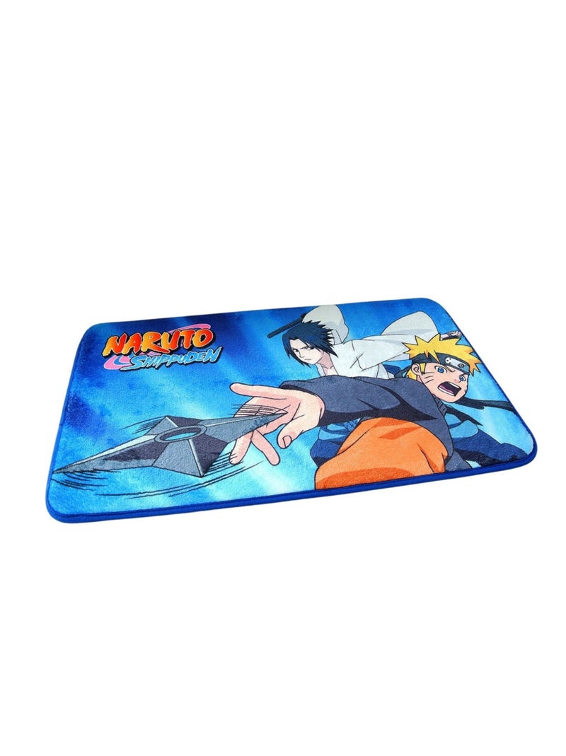 Tapis en mousse - Naruto Shippuden Uchiha Sasuke et Uzumaki Naruto - 40x70cm Multicolore - Kiabi