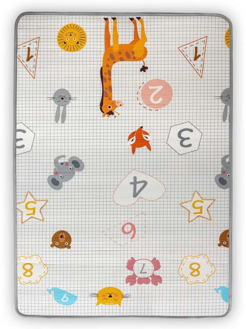 Tapis en mousse chiffres et éléphants kinder Bleu turquoise - Kiabi