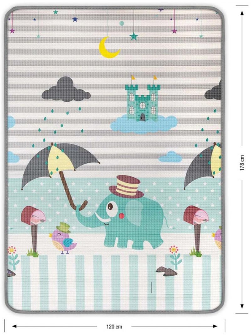 Tapis en mousse chiffres et éléphants kinder Bleu turquoise - Kiabi