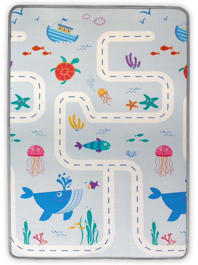 Tapis en mousse kinder mer et afrique Beige - Kiabi