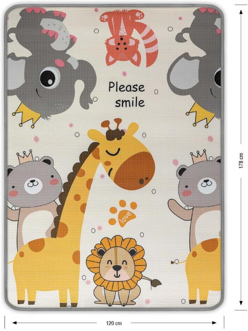 Tapis en mousse kinder mer et afrique Beige - Kiabi