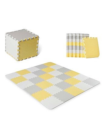 Tapis en Mousse Kinderkraft LUNO avec 30 Puzzles, Surface Antidérapante et Sac de Transport