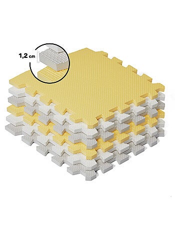 Tapis en Mousse Kinderkraft LUNO avec 30 Puzzles, Surface Antidérapante et Sac de Transport