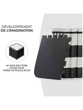 Tapis en Mousse Kinderkraft LUNO avec 30 Puzzles, Surface Antidérapante et Sac de Transport