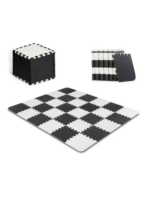 Tapis en Mousse Kinderkraft LUNO avec 30 Puzzles, Surface Antidérapante et Sac de Transport - Kiabi