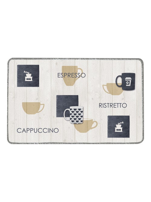 Tapis en polyamide motif grains de café - Kiabi