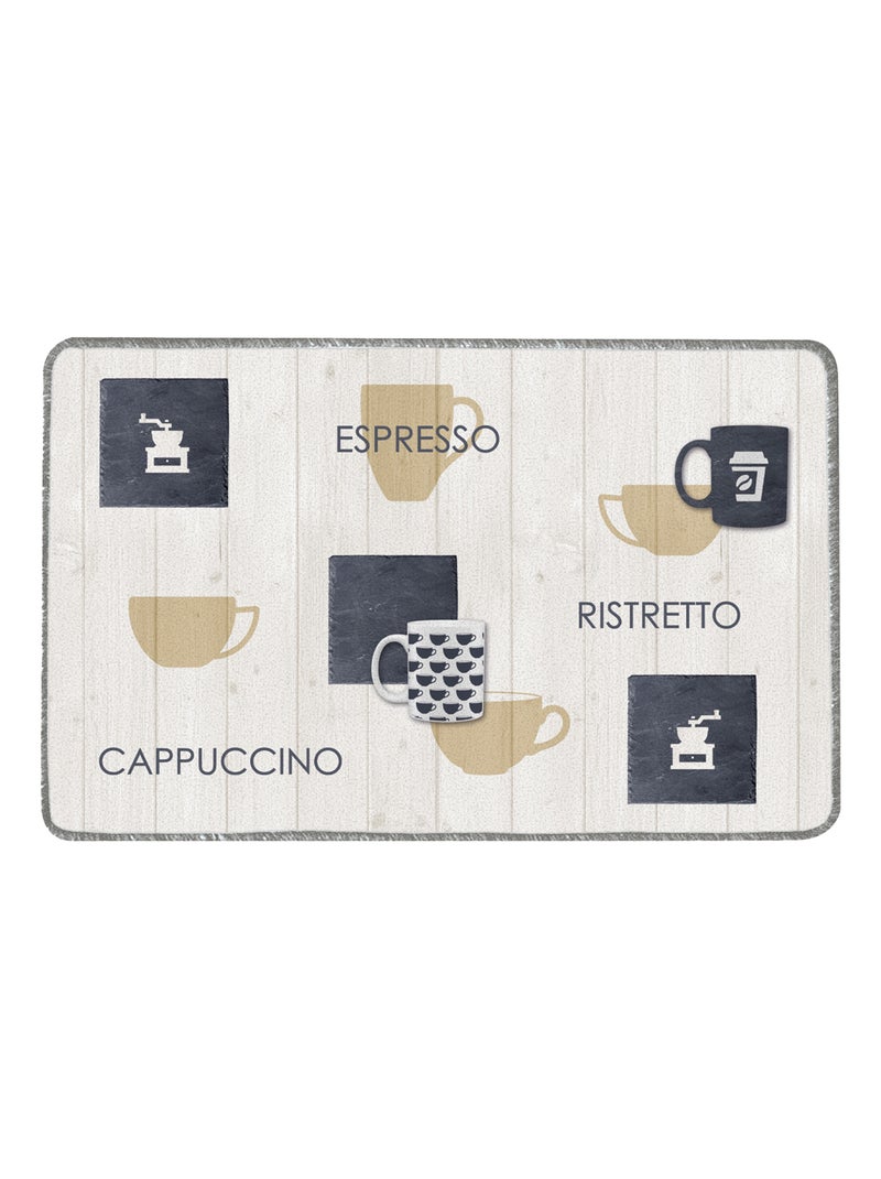 Tapis en polyamide motif grains de café Marron - Kiabi