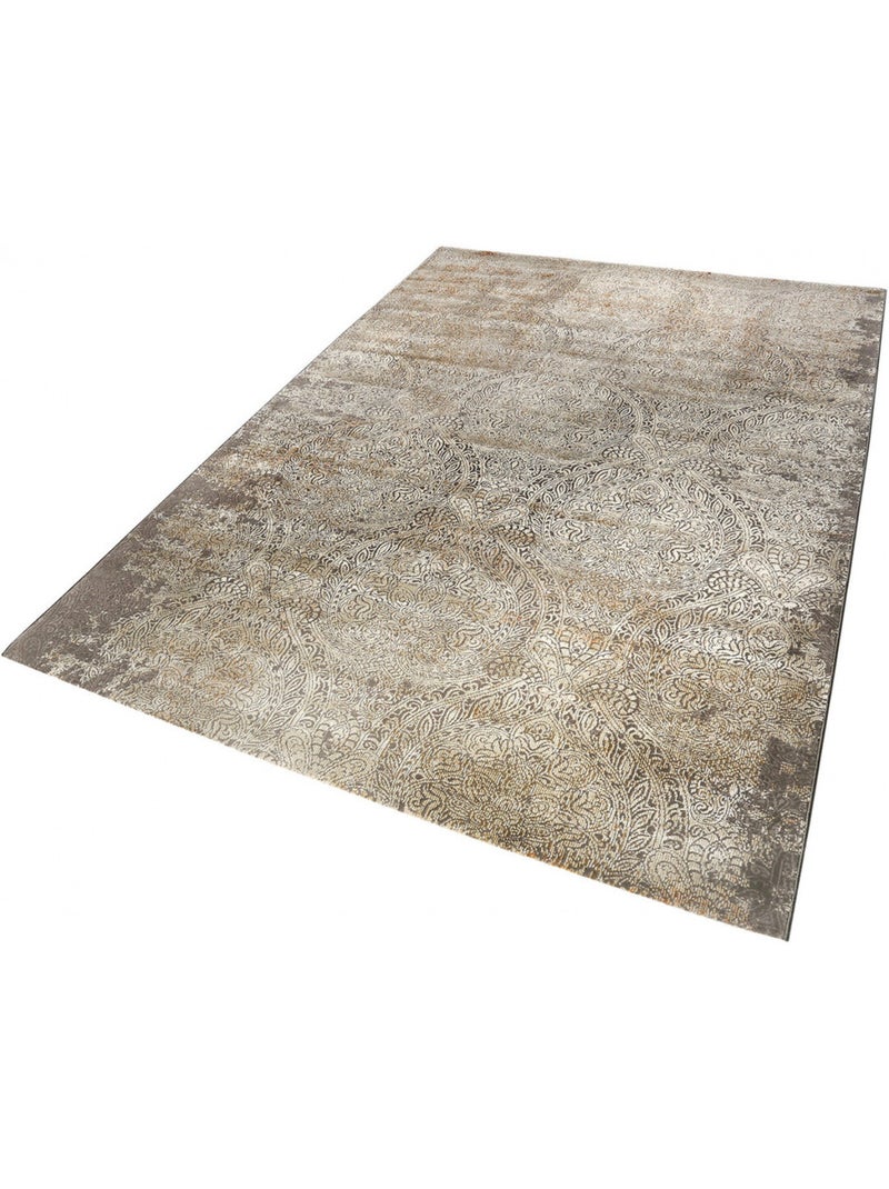 Tapis en polyester doux vintage Baroque Vintage Argenté - Kiabi