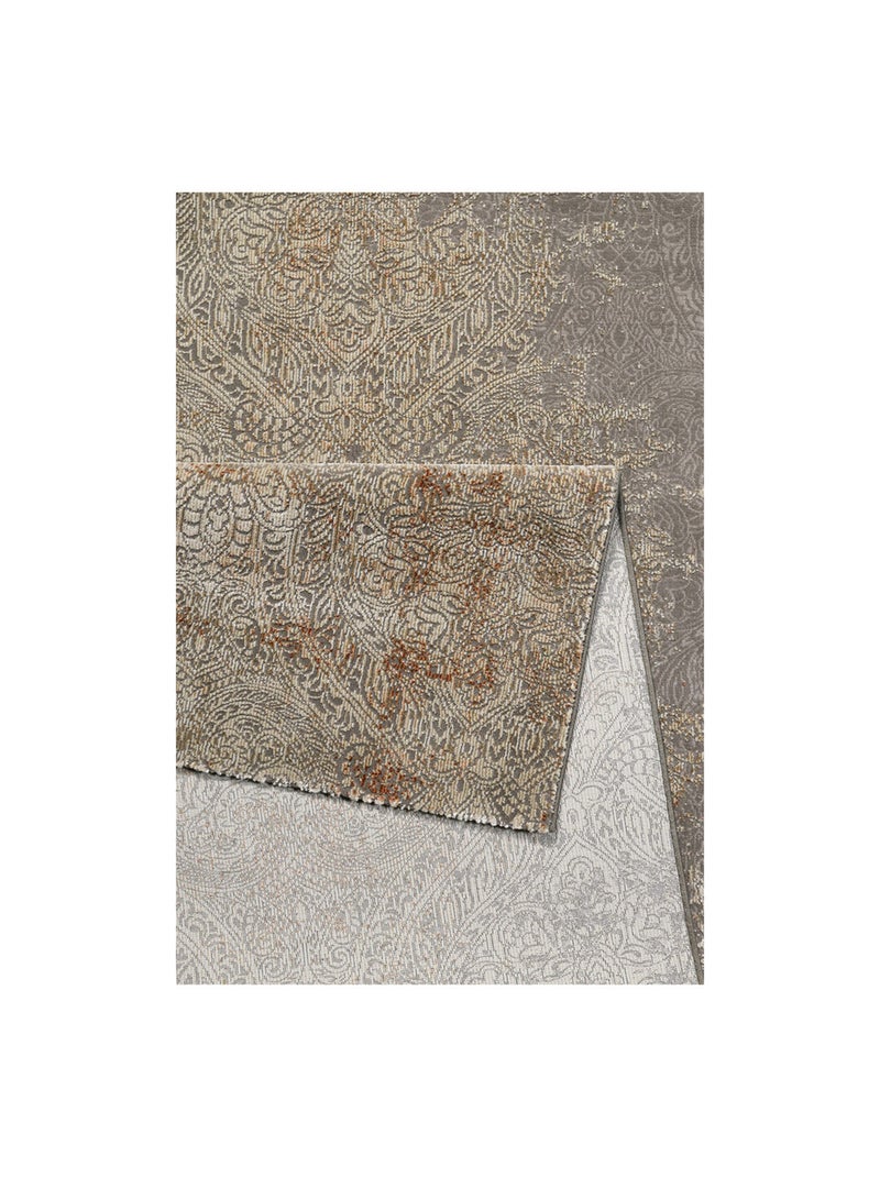 Tapis en polyester doux vintage Baroque Vintage Argenté - Kiabi