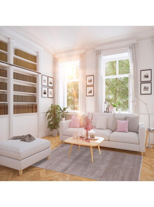 Tapis en polypropylène doux uni Oslo - Kiabi