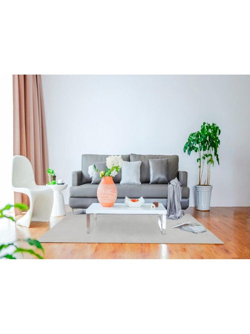 Tapis en polypropylène doux uni Oslo - Kiabi