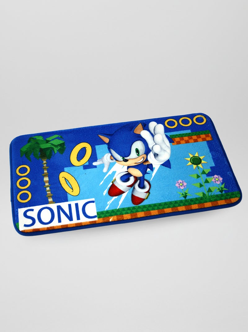 Tapis en velours 'Sonic' bleu - Kiabi