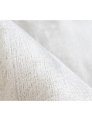 Tapis en viscose fait main uni à mèches courtes Bamboo