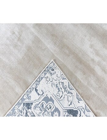 Tapis en viscose fait main uni à mèches courtes Bamboo