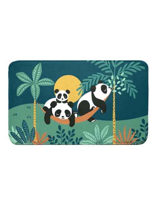 Tapis enfant 45 x 75 cm velours Panda - Kiabi