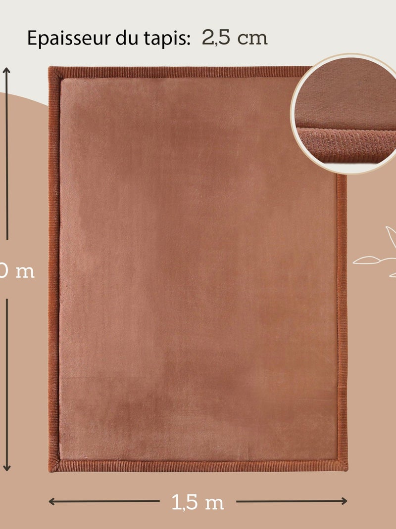 Tapis enfant à mémoire de forme CLOUD Mocha 200 x 150 Marron cappuccino - Kiabi