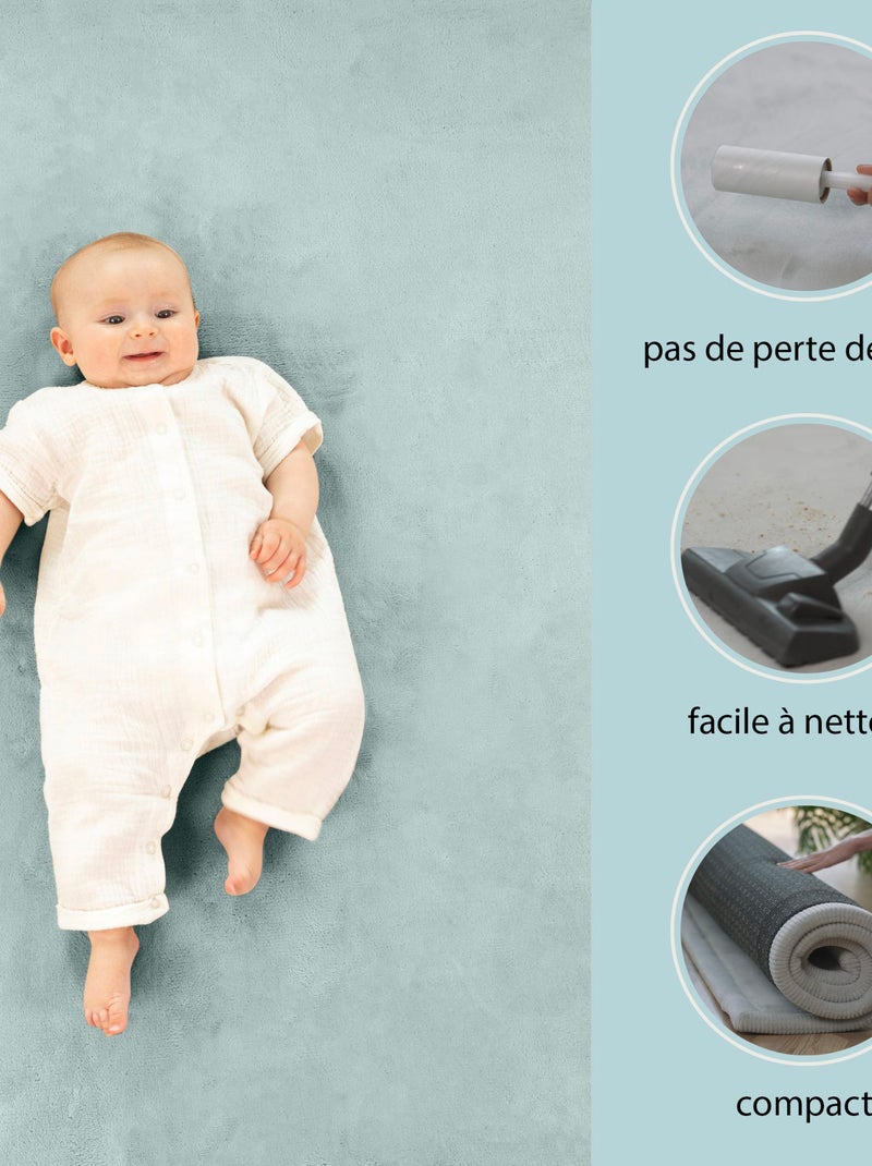 Tapis enfant à mémoire de forme CLOUD Vert Bleuté 200 x 150 Bleu Vert - Kiabi