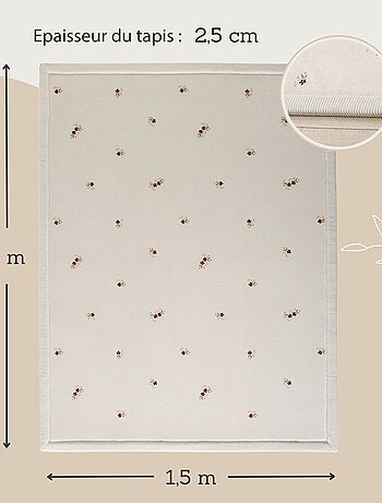 Tapis enfant à mémoire de forme imprimé petites fleurs CLOUD FLORAL