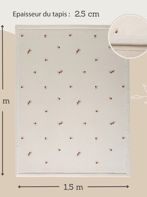 Tapis enfant à mémoire de forme imprimé petites fleurs CLOUD FLORAL - Kiabi