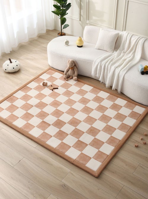 Tapis enfant à mémoire de forme motif damier CLOUD SQUARES - Kiabi